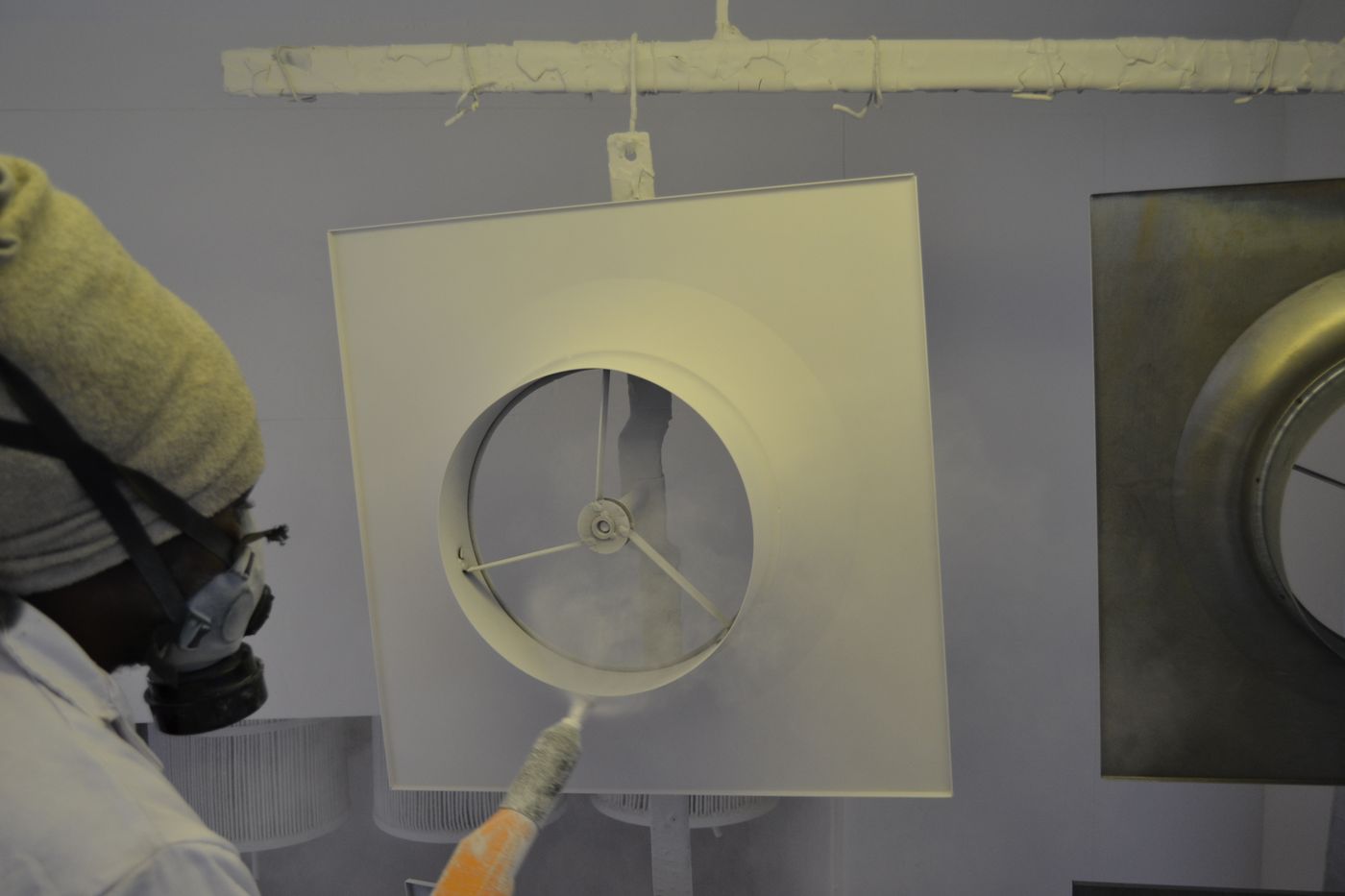 Spray painting ventilation products